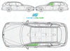 BMW 3 Series Estate 2012/-Side Window Replacement-Side Window-Passenger Left Front Door Glass-Green (Standard Spec)-VehicleGlaze