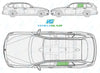 BMW 3 Series Estate 2012/-Side Window Replacement-Side Window-Passenger Left Rear Door Glass-Green (Standard Spec)-VehicleGlaze