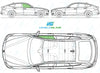 BMW 3 Series GT 2013/-Side Window Replacement-Side Window-Driver Right Front Door Glass-Green (Standard Spec)-VehicleGlaze