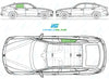 BMW 3 Series GT 2013/-Side Window Replacement-Side Window-Driver Right Rear Door Glass-Green (Standard Spec)-VehicleGlaze