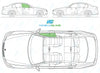 BMW 3 Series Saloon 2005-2012-Side Window Replacement-Side Window-Driver Right Front Door Glass-Green (Standard Spec)-VehicleGlaze