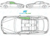 BMW 4 Series Coupe 2013/-Side Window Replacement-Side Window-Driver Right Front Door Glass-Green (Standard Spec)-VehicleGlaze