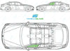 BMW 4 Series Gran Coupe 2014/-Side Window Replacement-Side Window-Passenger Left Front Door Glass-Green (Standard Spec)-VehicleGlaze