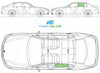 BMW 5 Series Saloon 2003-2010-Side Window Replacement-Side Window-Passenger Left Rear Door Glass-Green (Standard Spec)-VehicleGlaze