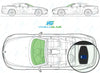 BMW 6 Series Cabriolet 2004-2012-Windscreen Replacement-Windscreen-Green (standard tint 3%)-Rain/Light Sensor-VehicleGlaze