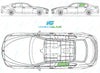 BMW 6 Series Gran Coupe 2012/-Side Window Replacement-Side Window-Passenger Left Rear Door Glass-Green (Standard Spec)-VehicleGlaze