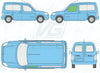 Citroen Berlingo 1998-2012-Side Window Replacement-Side Window-Passenger Left Front Door Glass-Green (Standard Spec)-VehicleGlaze