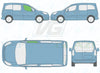 Citroen Berlingo 2008/-Side Window Replacement-Side Window-Driver Right Front Door Glass-Green (Standard Spec)-VehicleGlaze