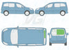 Citroen Berlingo 2008/-Rear Window Replacement-Rear Window-Driver Right Rear Door (Non-Heated)-Green (Standard Spec)-VehicleGlaze