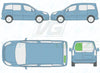 Citroen Berlingo 2008/-Rear Window Replacement-Rear Window-Passenger Left Rear Door (Heated)-Green (Standard Spec)-VehicleGlaze