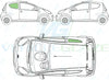 Citroen C1 (3 Door) 2005-2014-Windscreen Replacement-Windscreen-Green (standard tint 3%)-VehicleGlaze