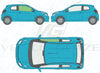 Citroen C1 (3 Door) 2014/-Side Window Replacement-Side Window-Driver Right Front Door Glass-Green (Standard Spec)-VehicleGlaze