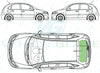 Citroen C3 2002-2010-Rear Window Replacement-Rear Window-Backlight HTD 02/10-Green (Standard Spec)-VehicleGlaze