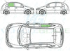 Citroen C3 2002-2010-Side Window Replacement-Side Window-Driver Right Rear Door Glass-Green (Standard Spec)-VehicleGlaze