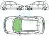 Citroen C3 2002-2010-Windscreen Replacement-Windscreen-Green (standard tint 3%)-Rain/Light Sensor-VehicleGlaze