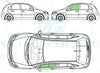 Citroen C3 2002-2010-Side Window Replacement-Side Window-Passenger Left Front Door Glass-Green (Standard Spec)-VehicleGlaze