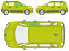 Citroen C3 Picasso 2009/-Side Window Replacement-Side Window-Driver Right Front Door Glass-Green (Standard Spec)-VehicleGlaze