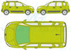 Citroen C3 Picasso 2009/-Windscreen Replacement-Windscreen-Green (standard tint 3%)-Rain/Light Sensor-VehicleGlaze