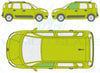 Citroen C3 Picasso 2009/-Side Window Replacement-Side Window-Passenger Left Front Door Glass-Green (Standard Spec)-VehicleGlaze