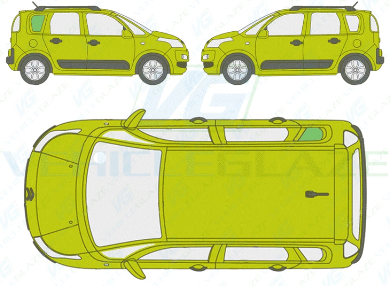 Scendente Vetro Posteriore Sinistro Per Citroën C3 Picasso 2009 - Privacy - Foto 6