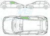 Citroen C4 Hatch 2004-2011-Side Window Replacement-Side Window-Driver Right Front Door Glass-Green (Standard Spec)-VehicleGlaze