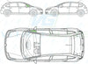Citroen C4 Hatch 2004-2011-Side Window Replacement-Side Window-Driver Right Front Door Vent-Green (Standard Spec)-VehicleGlaze