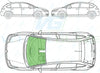Citroen C4 Hatch 2004-2011-Windscreen Replacement-Windscreen-Green (standard tint 3%)-Rain/Light Sensor-No Extra Options-VehicleGlaze