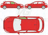 Citroen C4 Hatch 2011/-Side Window Replacement-Side Window-Driver Right Front Door Glass-Green (Standard Spec)-VehicleGlaze