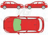 Citroen C4 Hatch 2011/-Windscreen Replacement-Windscreen-Green (standard tint 3%)-Rain/Light Sensor-No Extra Options-VehicleGlaze