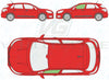 Citroen C4 Hatch 2011/-Side Window Replacement-Side Window-Passenger Left Front Door Glass-Green (Standard Spec)-VehicleGlaze