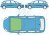 Citroen C4 Picasso 2007-2013-Windscreen Replacement-Windscreen-Green (standard tint 3%)-No Rain/Light Sensor-Acoustic + Encapsulated-VehicleGlaze
