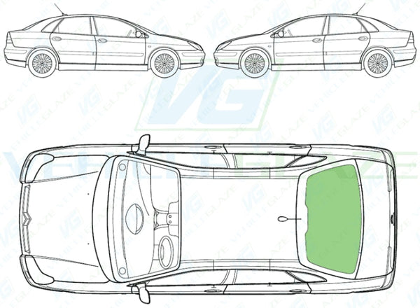 Citroen C5 Hatch 2001-2008 Rear Window Replacement - VehicleGlaze