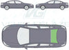 Citroen C5 Saloon 2008/-Rear Window Replacement-Rear Window-Backlight HTD ANT-Green (Standard Spec)-VehicleGlaze