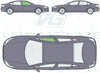 Citroen C5 Saloon 2008/-Side Window Replacement-Side Window-Driver Right Front Door Glass-Green (Standard Spec)-VehicleGlaze