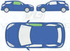 Citroen DS3 2010/-Side Window Replacement-Side Window-Driver Right Front Door Glass-Green (Standard Spec)-VehicleGlaze