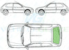 Citroen Saxo (3 Door) 1996-2003-Bodyglass Replacement-VehicleGlaze-Backlight HTD 96/02-Green (Standard Spec)-VehicleGlaze