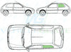 Citroen Saxo (3 Door) 1996-2003-Bodyglass Replacement-VehicleGlaze-Passenger Left Rear Quarter Glass-Green (Standard Spec)-VehicleGlaze