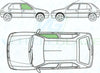 Citroen Saxo (5 Door) 1996-2002-Bodyglass Replacement-VehicleGlaze-Driver Right Front Door Glass-Green (Standard Spec)-VehicleGlaze