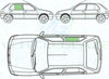 Citroen Saxo (5 Door) 1996-2002-Bodyglass Replacement-VehicleGlaze-Driver Right Rear Door Glass-Green (Standard Spec)-VehicleGlaze