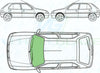 Citroen Saxo (5 Door) 1996-2002-Windscreen Replacement-VehicleGlaze-Green (standard tint 3%)-VehicleGlaze