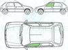 Citroen Saxo (5 Door) 1996-2002-Bodyglass Replacement-VehicleGlaze-Passenger Left Front Door Glass-Green (Standard Spec)-VehicleGlaze