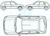 Citroen Saxo (5 Door) 1996-2002-Bodyglass Replacement-VehicleGlaze-Passenger Left Rear Door Vent Glass-Green (Standard Spec)-VehicleGlaze
