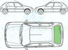 Citroen Saxo (5 Door) 1996-2002-Bodyglass Replacement-VehicleGlaze-Rear Window (Heated)-Green (Standard Spec)-VehicleGlaze