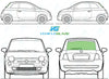 Fiat 500 Hatch 2007/-Rear Window Replacement-Rear Window-Rear Window (Heated)-Green (Standard Spec)-VehicleGlaze