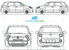 Fiat 500L 2012/-Side Window Replacement-Side Window-Driver Right Front Quarter Glass-Green (Standard Spec)-VehicleGlaze