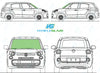 Fiat 500L 2012/-Windscreen Replacement-Windscreen-Green (standard tint 3%)-Rain/Light Sensor-Camera-VehicleGlaze