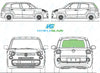 Fiat 500L 2012/-Rear Window Replacement-Rear Window-Rear Window (Heated)-Green (Standard Spec)-VehicleGlaze