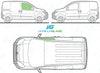 Fiat Fiorino 2008/-Side Window Replacement-Side Window-Driver Right Front Door Glass-Green (Standard Spec)-VehicleGlaze