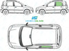 Fiat Panda 2004-2012-Rear Window Replacement-Rear Window-Rear Window (Heated)-Green (Standard Spec)-VehicleGlaze