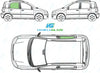 Fiat Panda 2004-2012-Windscreen Replacement-Windscreen-Green (standard tint 3%)-VehicleGlaze
